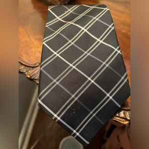 Versailles by Piattelli Tie in black and white plaid imported silk